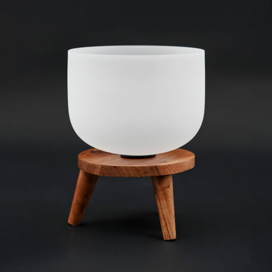 White Frosted Crystal Singing Bowl